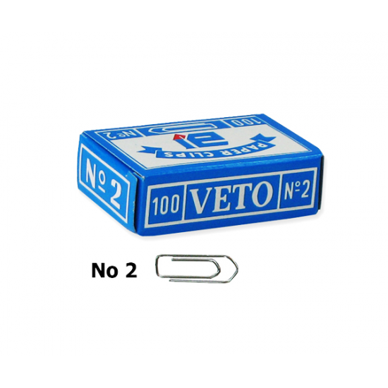 Veto No2 συνδετήρες ατσάλινοι 100τμχ