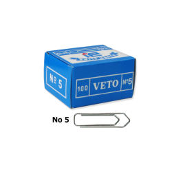 Veto No5 συνδετήρες ατσάλινοι 100τμχ