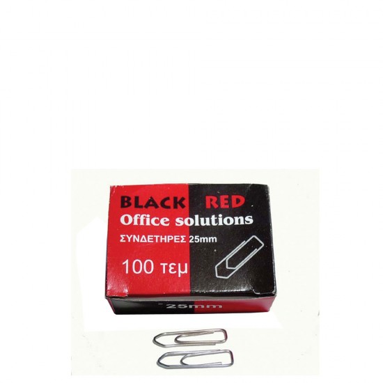 Black Red BR41001 συνδετήρες 25mm 100τμχ