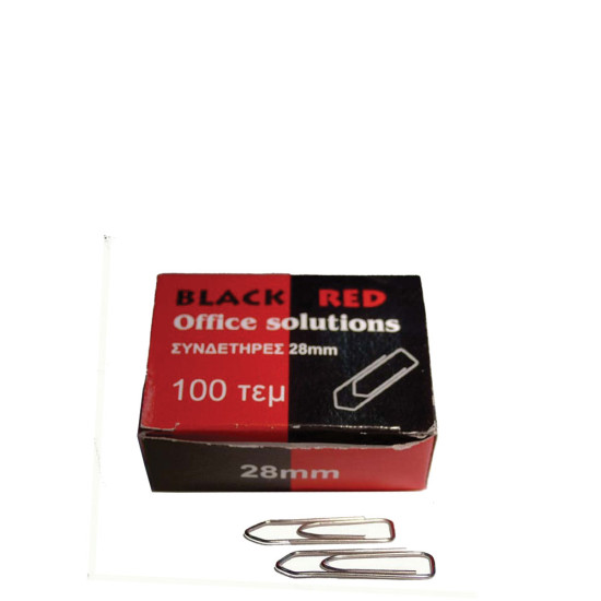 Black Red BR41002 συνδετήρες 28mm 100τμχ