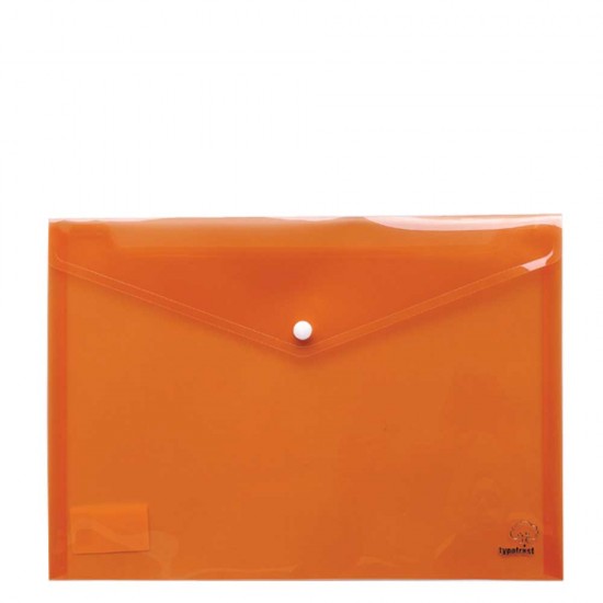 Τυποτράστ FP25004-06 φάκελος κουμπί διαφανής Α4 πορτοκαλί