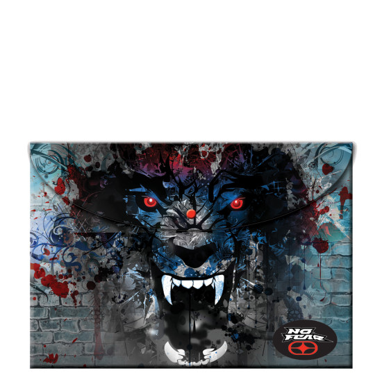 No Fear 347-46580 φάκελος κουμπί A4 Digital Wolf