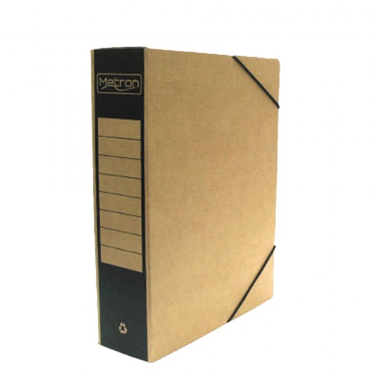 Metron 825.09301-5.B κουτί αρχειοθέτησης με λάστιχο A4 με ράχη 8cm μαύρο