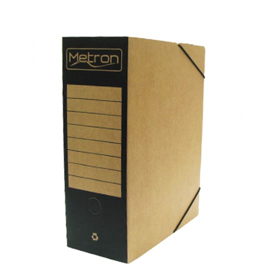 Metron 825.15001-5.B κουτί αρχειοθέτησης με λάστιχο A4 με ράχη 12cm μαύρο