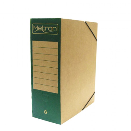 Metron 825.15001-5.G κουτί αρχειοθέτησης με λάστιχο A4 με ράχη 12cm πράσινο