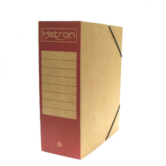 Metron 825.15001-5.R κουτί αρχειοθέτησης με λάστιχο A4 με ράχη 12cm κόκκινο
