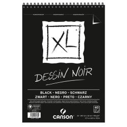 Canson XL μπλοκ σχεδίου σπιράλ A3 29.7x42cm 40φ. 150gr μαύρο