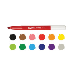 Carioca jumbo maxi nib 40569  μαρκαδόροι χοντροί 12 τμχ