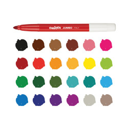 Carioca jumbo maxi nib 40570  μαρκαδόροι χοντροί 24 τμχ