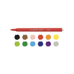 Carioca super joy 40614  μαρκαδόροι λεπτοί 12 τμχ