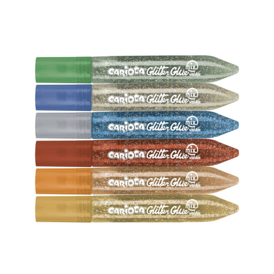 Carioca multi glitter glue 6x10.5ml
