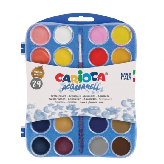 Carioca νερομπογιές σε παλέτα 24 χρωμάτων