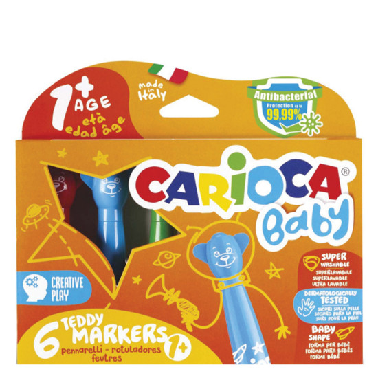 Carioca baby 42815 μαρκαδόροι νηπίων 6 τμχ