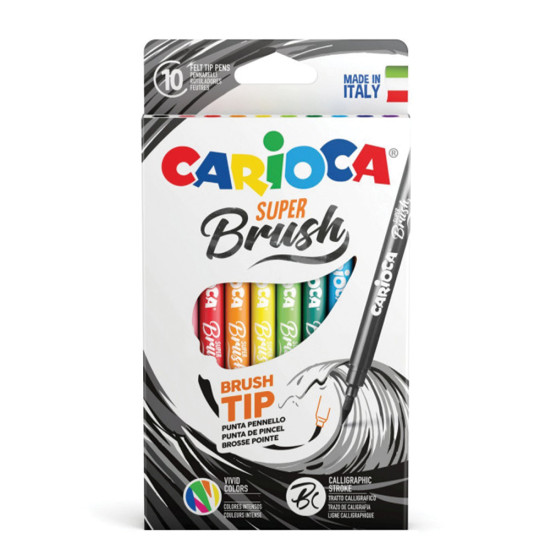 Carioca Super Brush 42937 μαρκαδόροι ακουαρέλλας 10χρμ