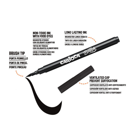 Carioca Super Brush 42937 μαρκαδόροι ακουαρέλλας 10χρμ