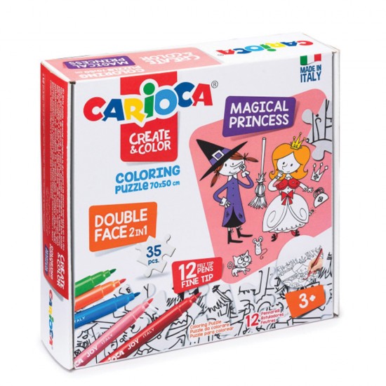 Carioca Create & Colour 42941 puzzle διπλής όψης 35τμχ Magical Princess