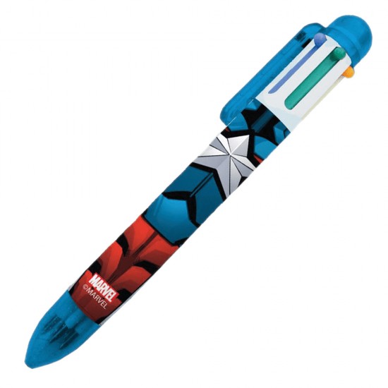 Διακάκης 506028 στυλό με 6 χρώματα Averngers μπλε
