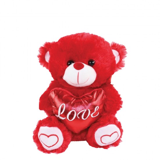 Δωρόσημο 13028 λούτρινο αρκουδάκι 28cm κόκκινο Love