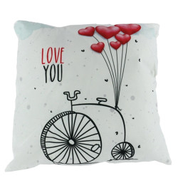 Δωρόσημο 13097-1 μαξιλάρι 45χ45cm λευκό Love you