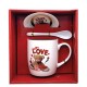 Δωρόσημο 13109 σετ δώρου ερωτευμένων κούπα, πιατάκι, κουταλάκι Αρκουδάκι Love
