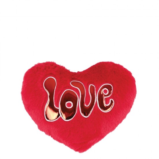Δωρόσημο 13129-2 λούτρινο μαξιλάρι καρδιά 30Χ25cm κόκκινο