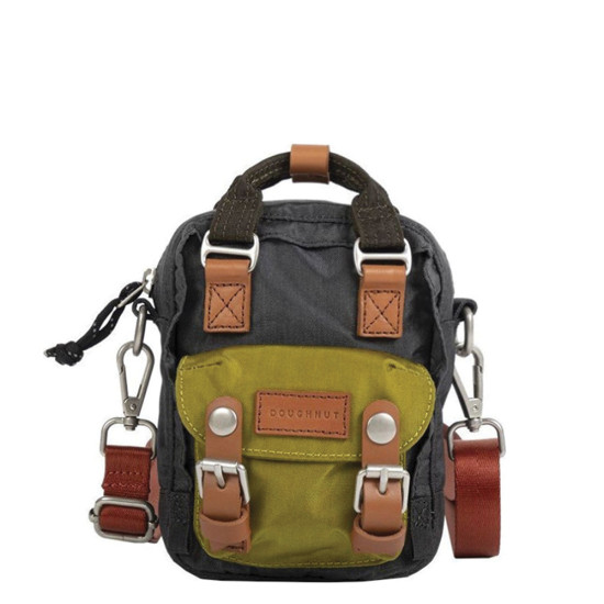 Doughnut Macaroon 50304 τσαντάκι ώμου Charcoal x Grassy