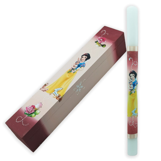Dreamlight 23-327 λαμπάδα Χιονάτη με ξύλινο κουτί