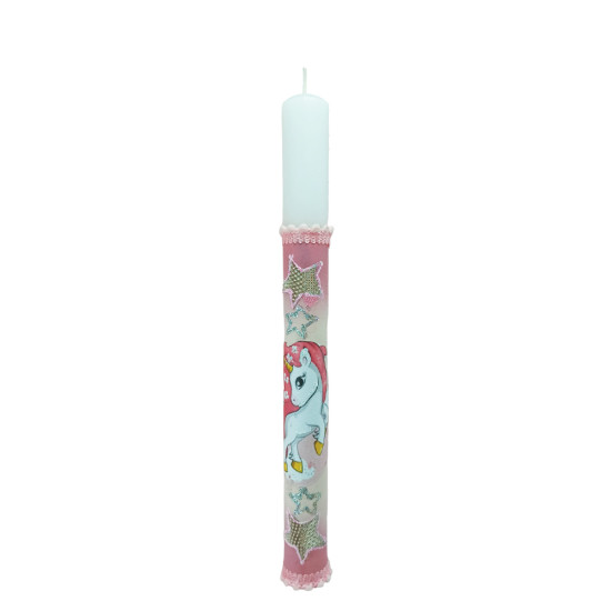Dreamlight 23-337 λαμπάδα unicorn με ξύλινο κουτί