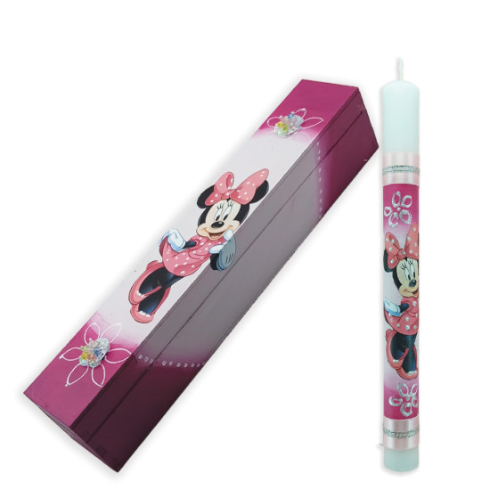 Dreamlight 23-388 λαμπάδα Minnie Mouse με ξύλινο κουτί