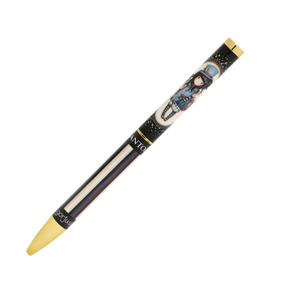 Santoro Gorjuss 506GJ04 classic stripe μεταλλικό στυλό σε κουτί The Hatter