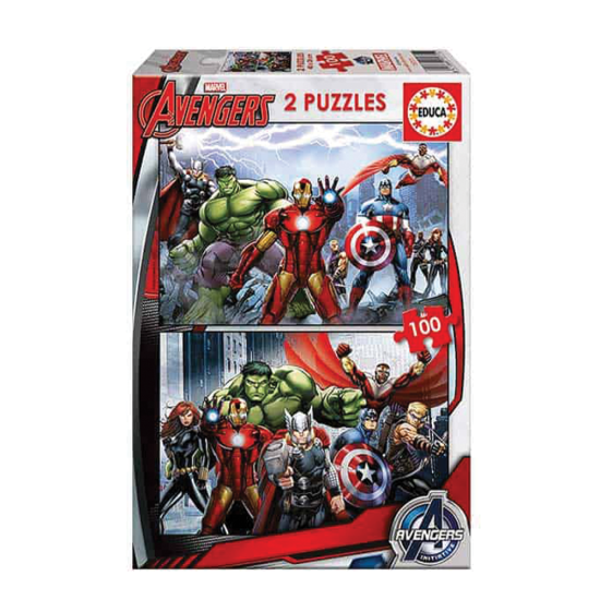 Educa 15771 σετ puzzles 2 x 100τμχ Avengers