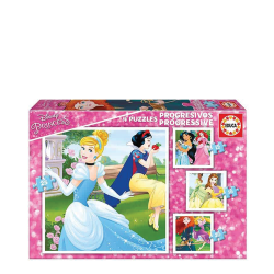 Educa 17166 σετ puzzles 4 x 12-16-20-25τμχ Princess
