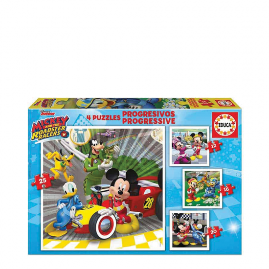 Educa 17629 σετ puzzles 4 x 12-16-20-25τμχ Mickey Mouse