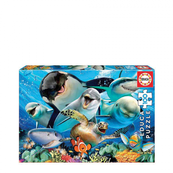 Educa 18062 puzzle 100τμχ Underwater Selfie