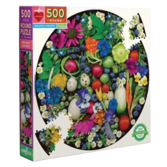 eeBoo PZFOHV puzzle στρογγυλό Organic harvest 500τμχ