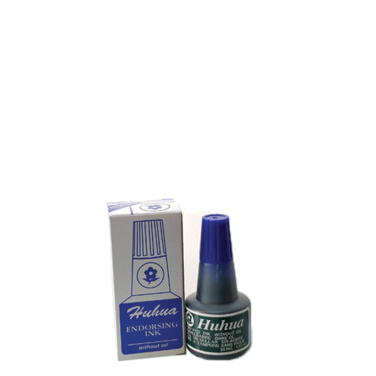 Huhua μελάνι για ταμπόν σφραγίδας 30ml μπλε