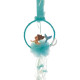 Georgia candle creations 070782 λαμπάδα με τούλι aqua και γοργονάκι
