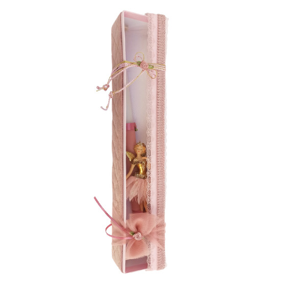Georgia candle creations κ53 λαμπάδα μπαλαρίνα με κορδέλα σάπιο μήλο