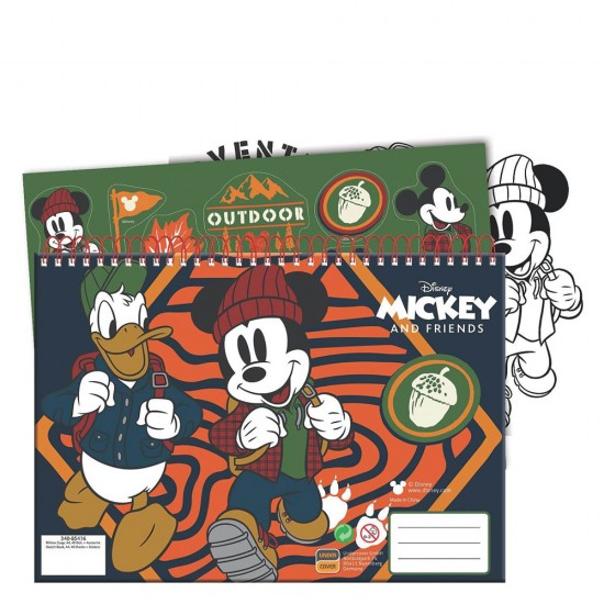 Gim 340-85416 μπλοκ ζωγραφικής 23x33 40φύλλα +stickers Mickey