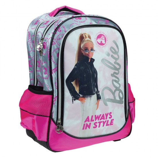 Gim 349-71031 σακίδιο πλάτης δημοτικού Barbie trend flash +δώρο κούκλα