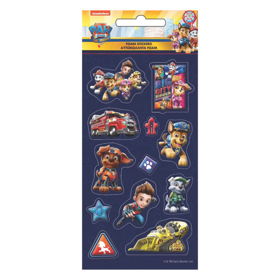 Gim 774-00638 αυτοκόλλητα foam paw patrol movie