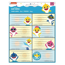 Gim 775-12146 ετικέτες τετραδίων 16τμχ baby shark