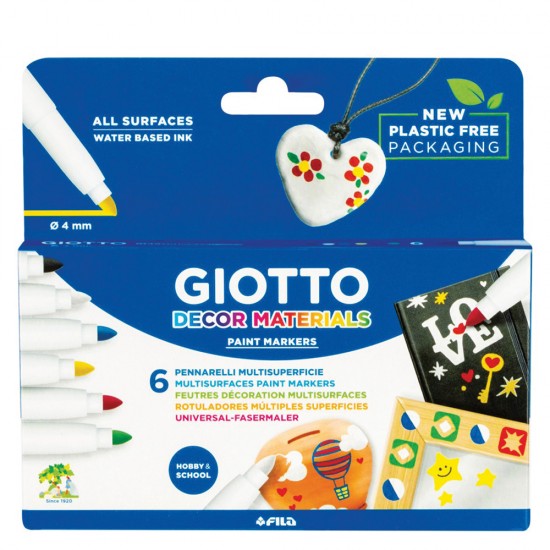 Giotto decor 453300 μαρκαδόροι για κάθε επιφάνεια 6τμχ