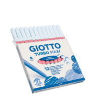 Giotto 456007 turbo maxi μαρκαδόροι μονόχρωμοι ροζ 12τμχ