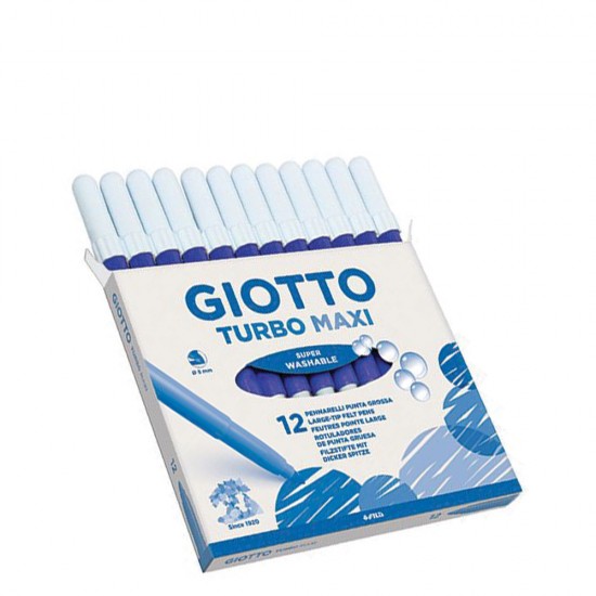 Giotto 456032 turbo maxi μαρκαδόροι μονόχρωμοι μπλε 12 τμχ