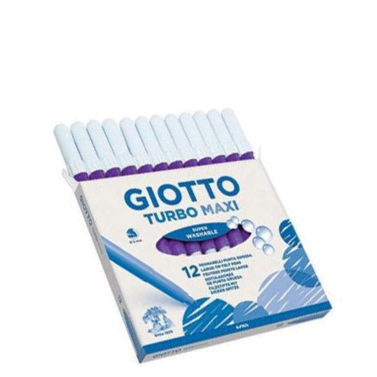 Giotto 456035 turbo maxi μαρκαδόροι μονόχρωμοι μωβ 12τμχ