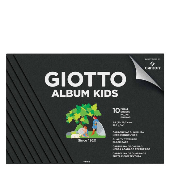 Giotto 580600 μπλοκ canson A4 μαύρο 10φ