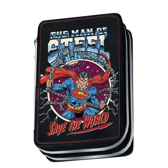 Graffiti Superman 225831 κασετίνα διπλή γεμάτη