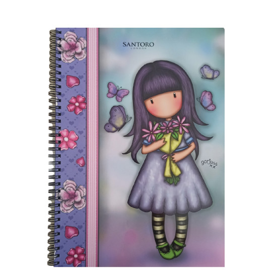 Santoro Gorjuss 22705 τετράδιο σπιραλ 2θ. 21x29 Lila