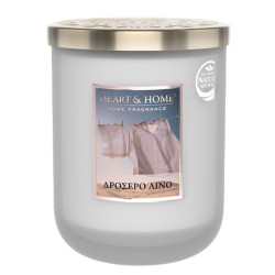 Heart & Home 276950306 κερί μεγάλο 320gr Δροσερό λινό